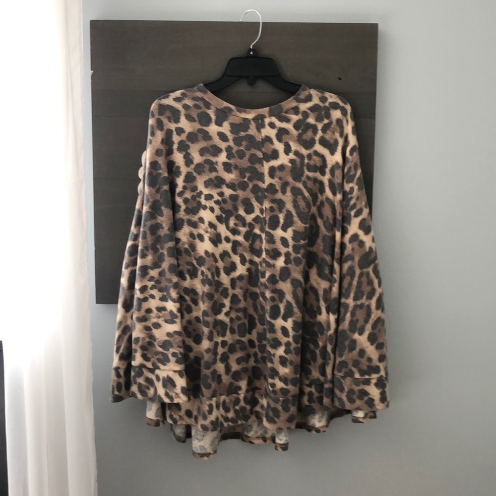 Cheetah print poncho
